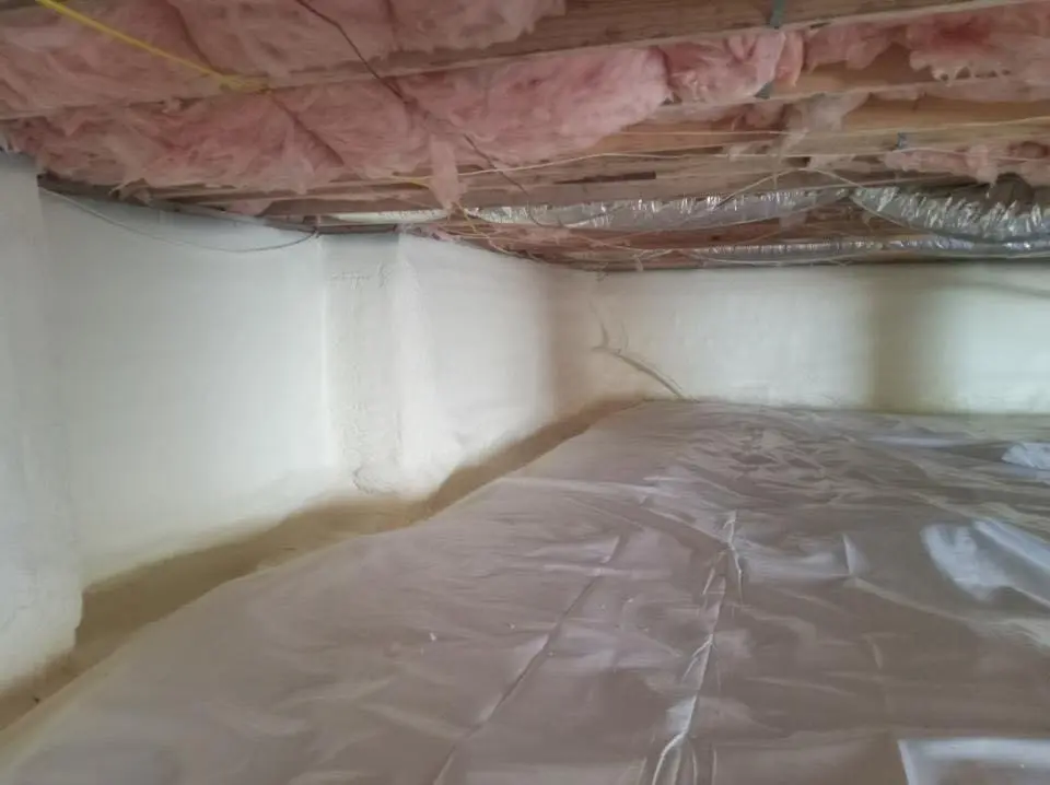 Crawl space encapsulation with closed-cell spray foam for Spray Foam Roofing in Weatherford